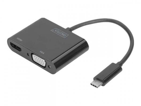 Digitus USB / HDMI / VGA Átalakító [1x USB-C™ dugó - 1x HDMI alj, VGA alj]
Fekete