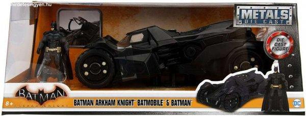 Jada Toys - Arkham lovagja Batmobile fém játékautó 21cm Batman figurával
(253215004)