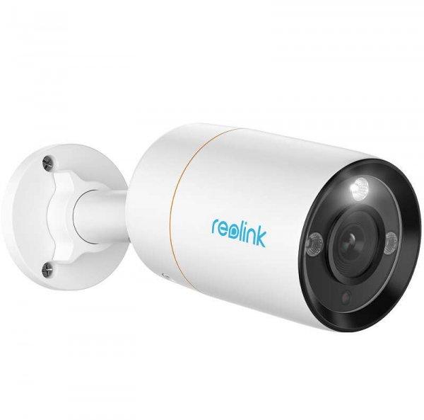 PoE biztonsági kamera, Reolink RLC 1212A, 12MP felbontás, személy/jármű
észlelése, színes éjjellátó, mozgásjelzés telefonon, MicroSD
kártyanyílás