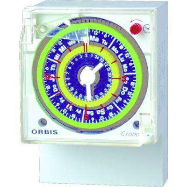 ORBIS Zeitschalttechnik CRONO D 230 V Felszerelhető időkapcsoló óra Analóg
250 V/AC