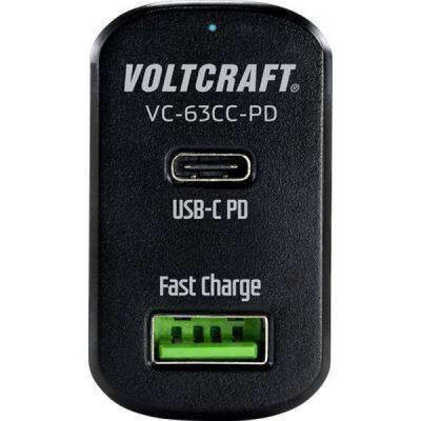 VOLTCRAFT VC-63CC-PD Személygépkocsi USB-s töltőkészülék Kimeneti áram
(max.) 3 A 2 x USB, USB-C™ alj USB Power Delivery (USB-PD)