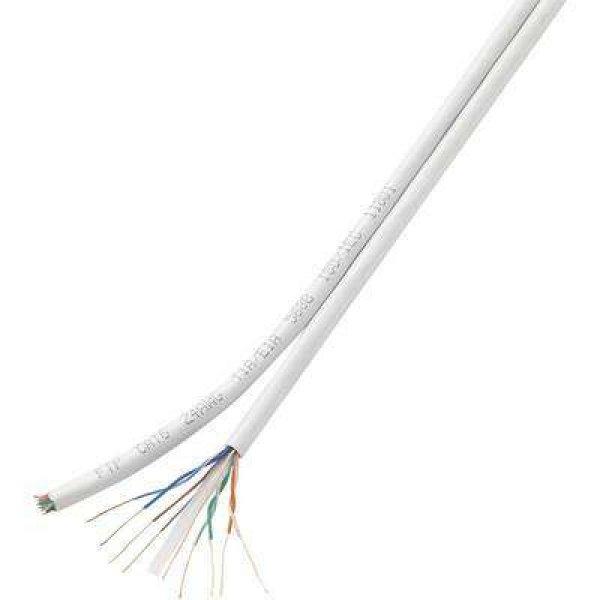Hálózati kábel, CAT6 F/UTP DUPLEX 100m fehér, Tru Components