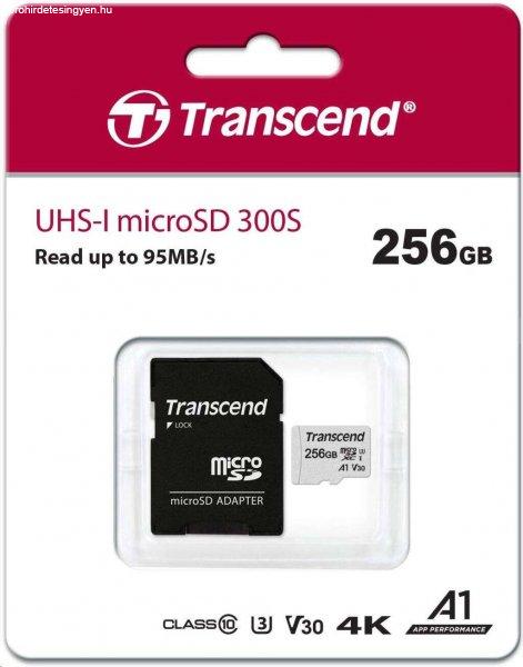 256GB microSDXC Transcend 300S U3 V30 A1 CL10 + adapter (TS256GUSD300S-A)