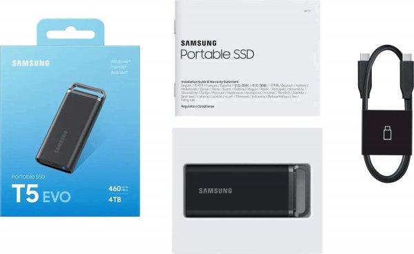 Samsung 4TB T5 Evo USB 3.2 Gen1 Külső SSD - Fekete
