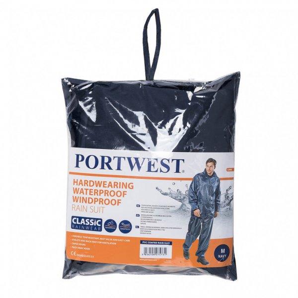 Portwest Classic esőruha (2 részes öltöny) (tengerészkék M)