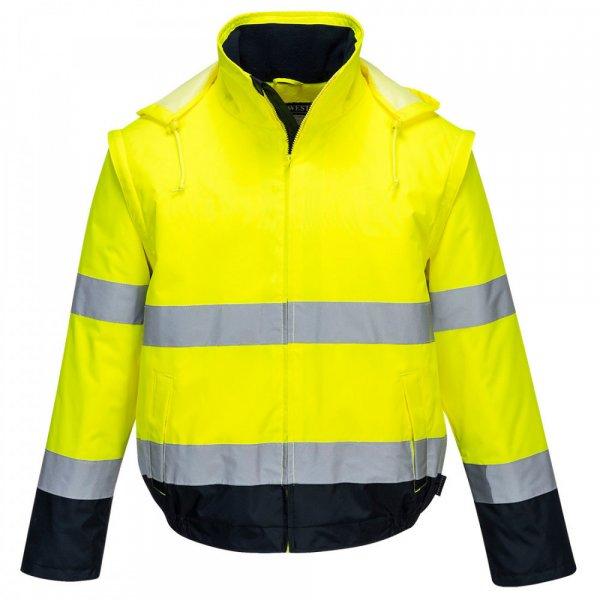 Portwest Essential 2 az 1-ben kabát (sárga / tengerészkék S)