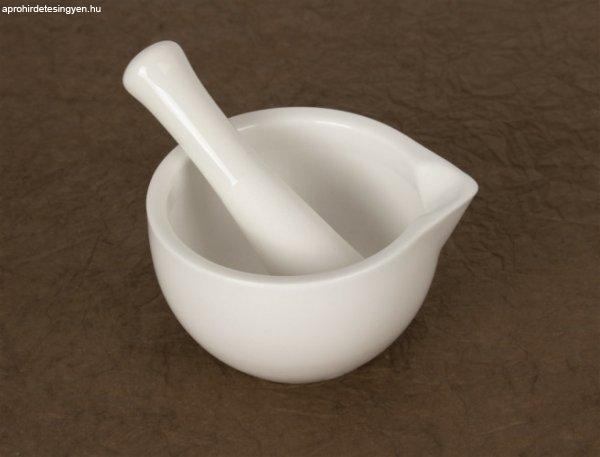 10 cm-es fehér porcelán mozsár Exellent Houseware