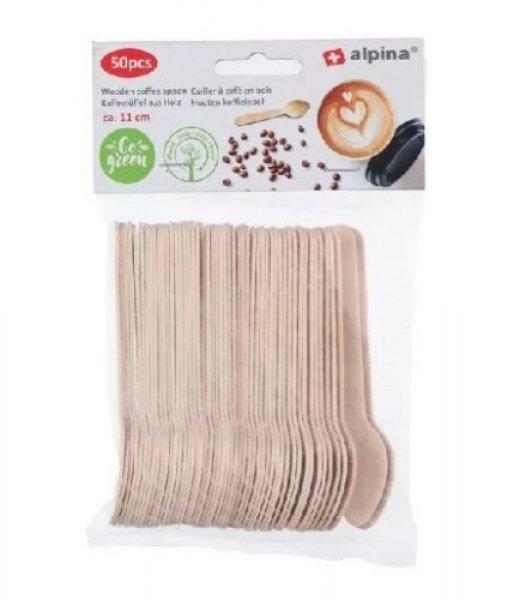 50 db bambusz kávéskanál Alpina