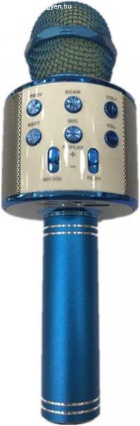 WS-858 vezeték nélküli karaoke kézi USB KTV lejátszó Bluetooth mikrofon -
kék