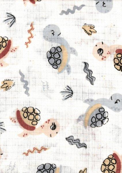 Mintás textil pelenka 1db-os - szürke/barna teknősbéka 