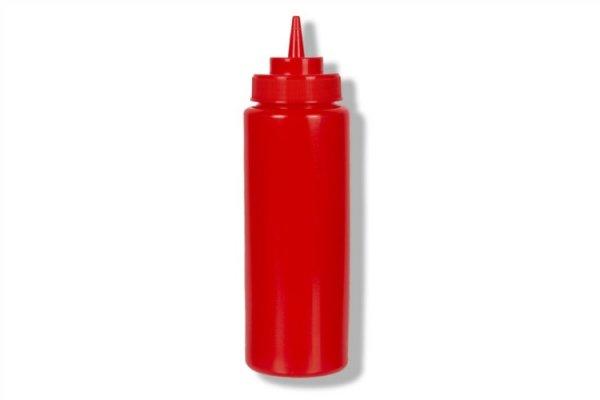 Piros műanyag szósz adagoló palack 947 ml