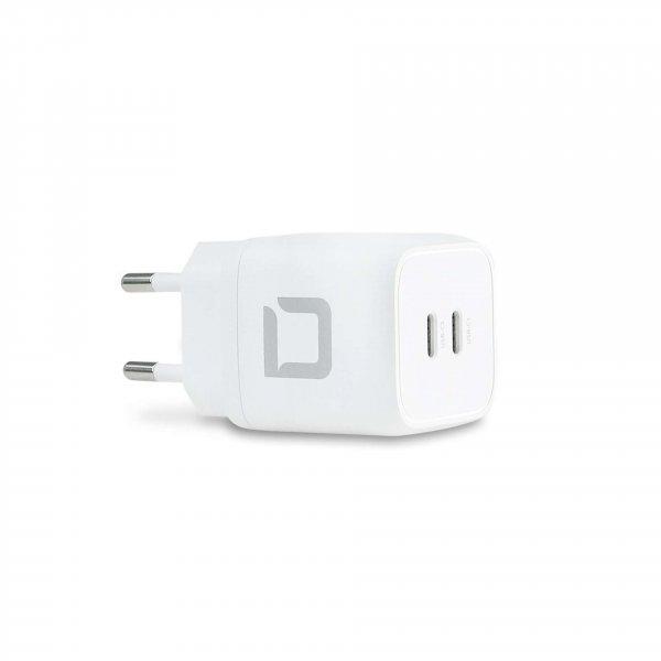 Dicota Comfort 2x USB-C Hálózati töltő - Fehér (45W)