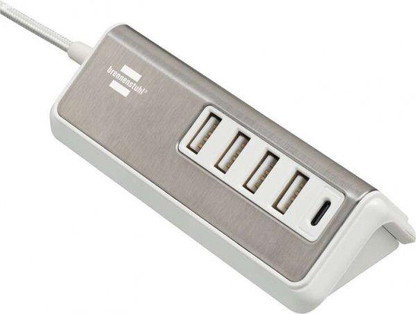 Brennenstuhl Estilo Hálózati USB-C / USB-A töltő - Fehér/Ezüst (20W)