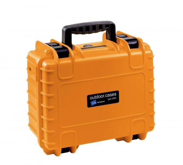 B&W 3000 Fotós bőrönd elválasztókkal - Narancs