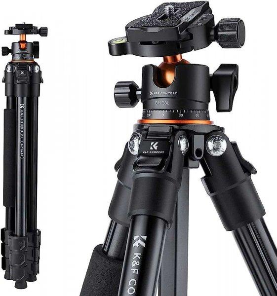 K&F Concept Traveller M1 Kamera állvány - Fekete