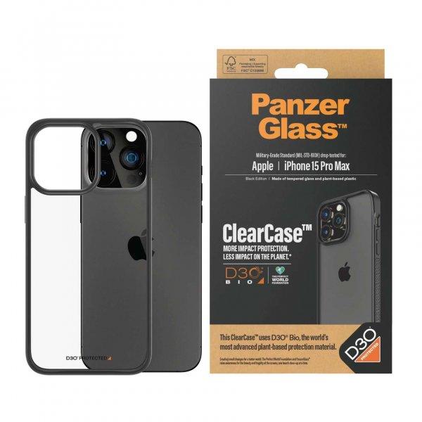PanzerGlass D3O ClearCase Apple iPhone 15 Pro Max Tok - Átlátszó/Fekete