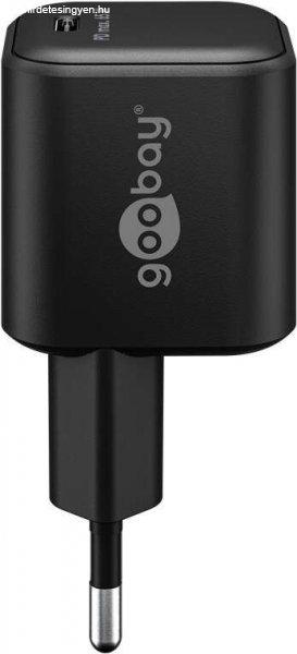 Goobay 65369 Nano USB-C Hálózati töltő - Fekete (65W)