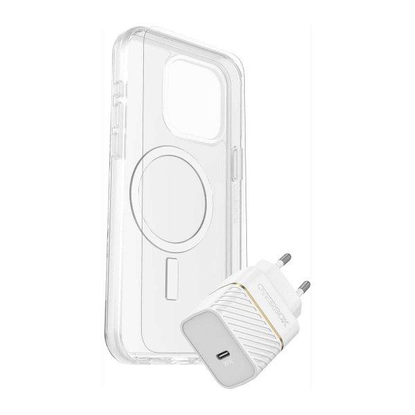 Otterbox Kit Apple iPhone 15 Pro Max (Symmetry Clear tok + Kijelzővédő üveg
+ 30W töltő)