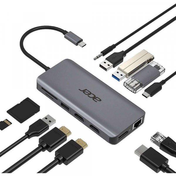Acer HP.DSCAB.009 dokkoló állomás és port replikátor Vezetékes USB 3.2 Gen
1 (3.1 Gen 1) Type-C Ezüst