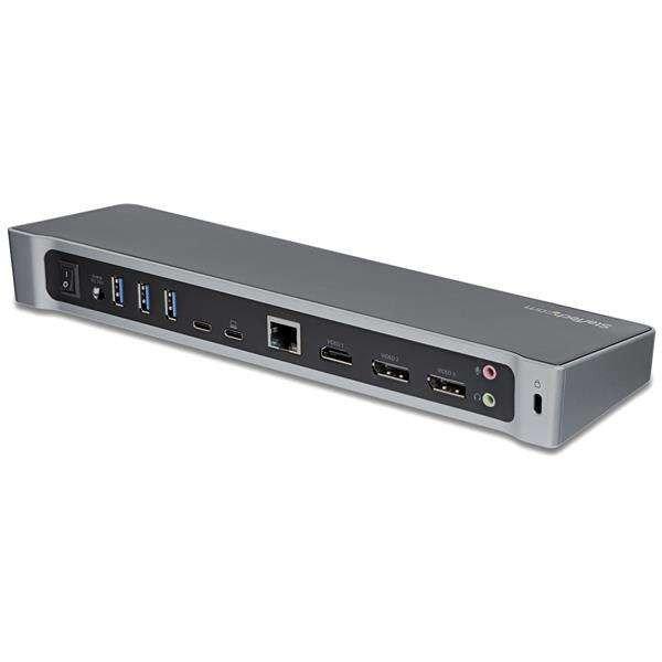 Startech DK30CH2DEPUE Triple-Monitor 4K USB-C Dokkoló - Fekete/Ezüst