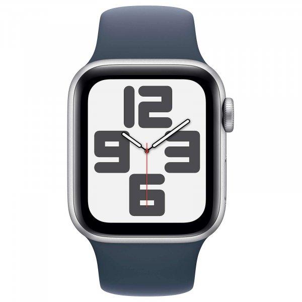 Apple Watch SE (2022) GPS (40mm) Okosóra - Ezüst Alumíniumtok Kék
Sportszíjjal S/M