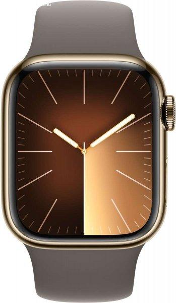 Apple Watch Series 9 GPS + Cellular (41mm) Okosóra - Aranyszínű
Rozsdamentesacél tok Agyagszínű Sportszíjjal (M/L)