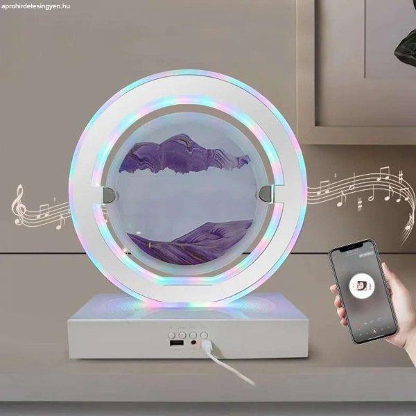 Futóhomok hangulatú asztali lámpa,bluetooth hangszóróval