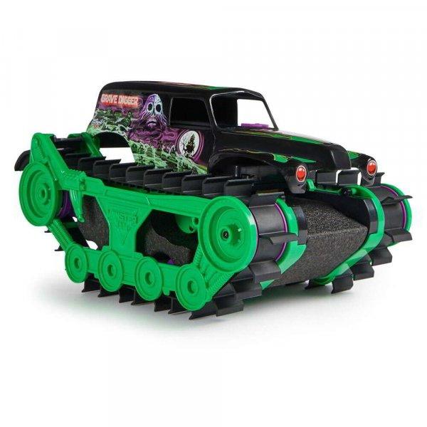 Spin Master Monster Jam Grave Digger Trax távirányítós tank - Fekete/Zöld