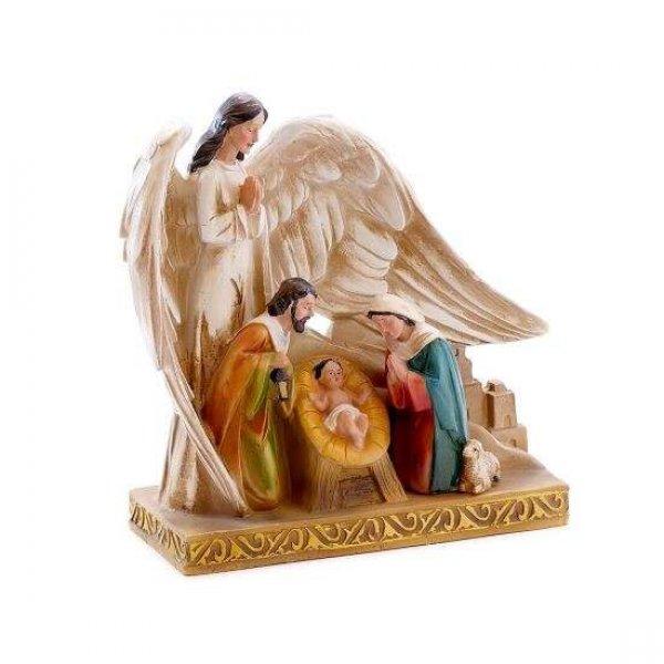 Karácsonyi dekoráció, polirezin, Jézus születése, angyal, 21,5 cm, Magic
Home