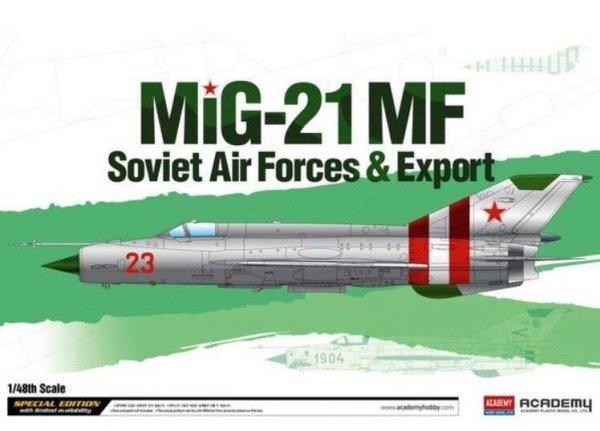Academy MiG-21MF Soviet Air Force&Export vadászrepülőgép műanyag modell
(1:48)