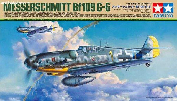 Tamiya Messerschmitt BF 109G-6 vadászrepülőgép műanyag makett (1:48)