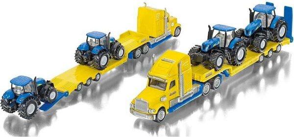 Siku Farmer LKW teherautó New Holland traktorokkal fém modell készlet (1:32)