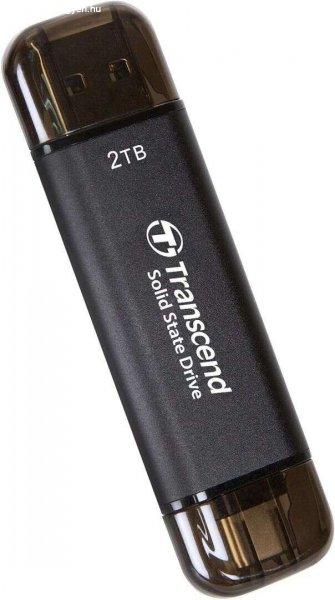 Transcend 2TB ESD310C USB 3.2 Gen 2 Type-A / Type-C Külső SSD - Fekete