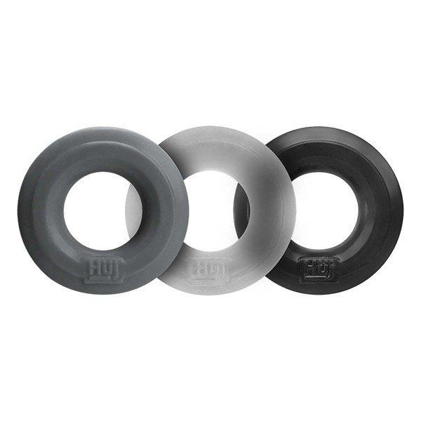 Hünkyjunk Cockring 3-Pack - Black Tar + Ice + Stone péniszgyűrű