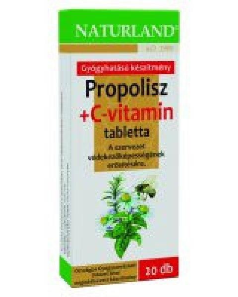Naturland propolisz+c-vitamin tabletta 20 db