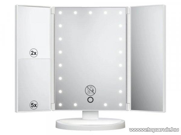 Livarno Home MKSLK 6 A2 WH Két oldalán behajtható és dönthető LED-es
kozmetikai sminktükör 2 nagyítási fokozattal (2x és 5x), fehér