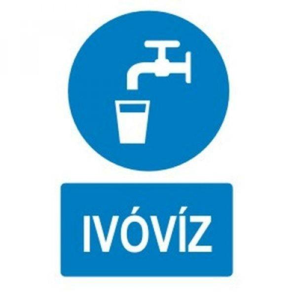 Ivóvíz - öntapadó, 150*100 mm