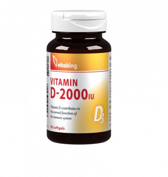 Vitaking vitamin d-2000 iu lágyzselatin kapszula 90 db