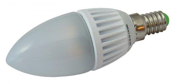 LED lámpa E14 (5W/250°) Gyertya meleg fehér