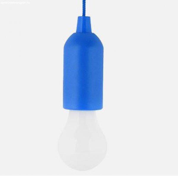 Elemes izzó alakú húzókapcsolós LED lámpa kék 1W