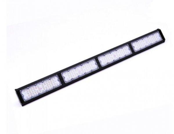 LED csarnokvilágító, lineáris, függeszthető (200W/100°) hideg f., 120lm/W