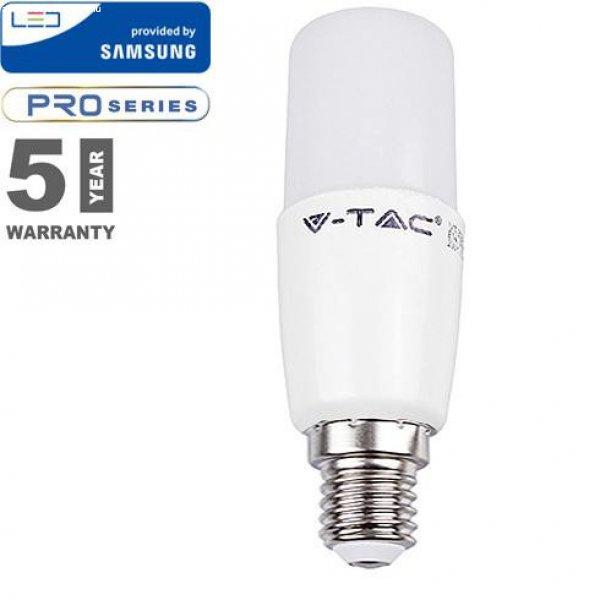 LED lámpa E27 (8W/230°) Rúd T37 - meleg fehér PRO Samsung