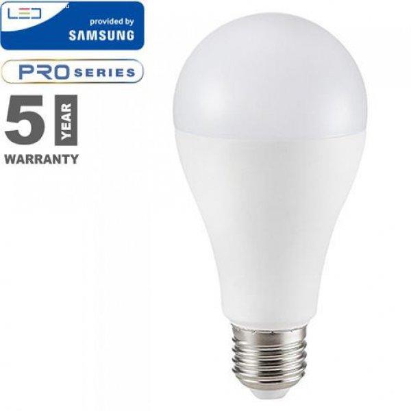 Led lámpa Körte A60 E-27 9W természetes fehér, PRO Samsung, V-TAC
