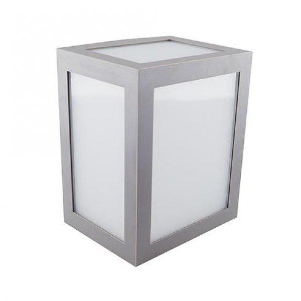 Cube oldalfali dekor lámpatest, 12W, szürke, hideg fehér