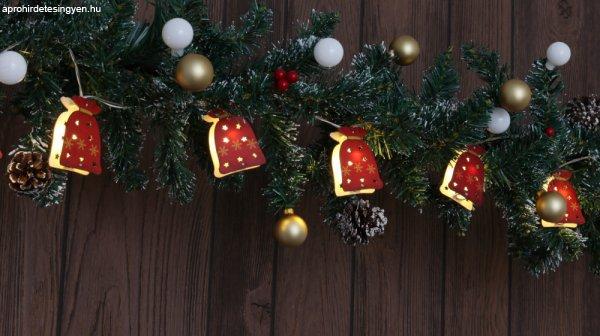 Karácsonyi LED fényfüzér dekoráció, mikulás csomag, elemes, 6+18h, 10LED,
3000K, 2xAA