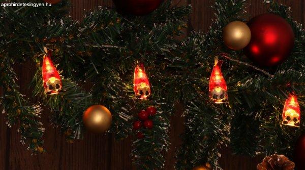 Karácsonyi LED fényfüzér dekoráció, télapó, elemes, 6+18h, 10LED, 3000K,
2xAA