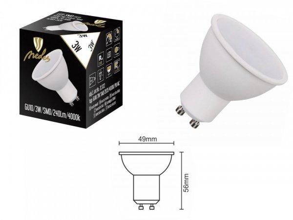 LED lámpa GU10 3W természetes fehér