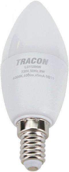 Gömb burájú LED fényforrás SAMSUNG chippel E14, 8W, 3000K