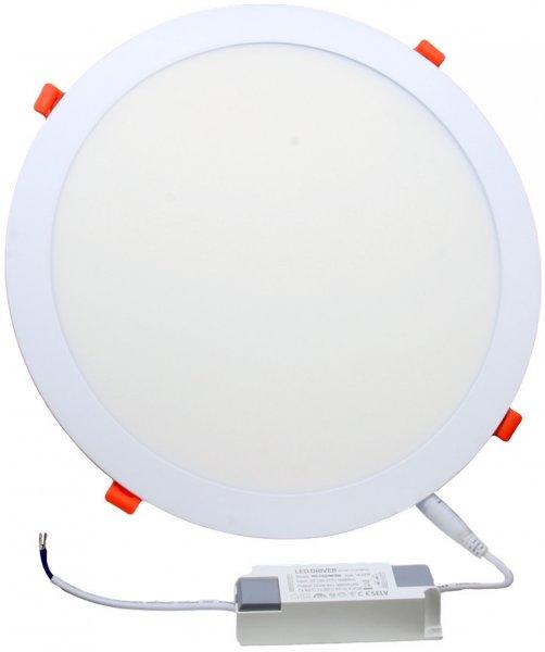 Beépíthető LED mélysugárzó, kerek, fehér 230 VAC 50Hz, 21 W, 2155 lm,
D=300 mm, 4000 K, IP40, EEI=F