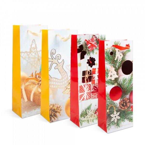 Italos tasak - papír, karácsonyi - 360 x 127 x 83 mm - 4 féle 